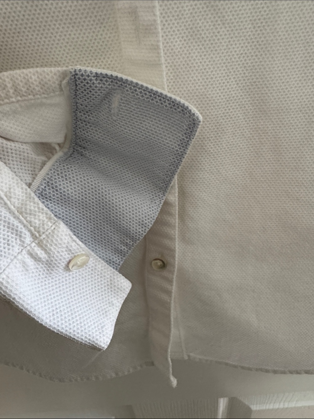 Petite Fitted Brooks Brothers White Textured Shirt - Picture 3 of 4